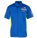 ★送料無料★Suzuki Ecstar Official MotoGp Team Shirt スズキ オフィシャル シャツ 半袖 ブルー