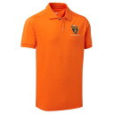 送料無料 Lamborghini Squadra Corse Polo shirt ランボルギーニ ポロシャツ 半袖 オレンジ