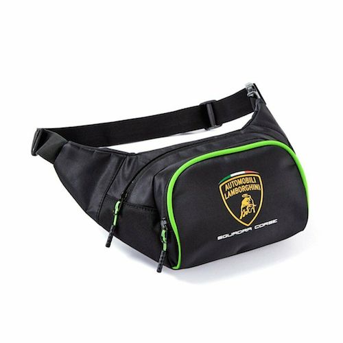 ★送料無料★Lamborghini Squadra Corse Team Bum Bag ランボルギーニ オフィシャル バッグ ウエストポーチ ポーチ ブラック