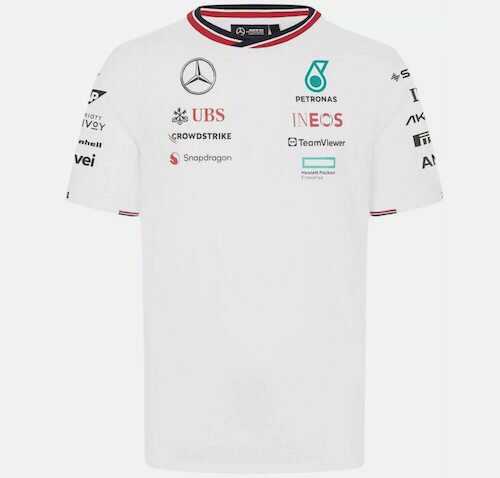 楽天SUN RISE BEACH★送料無料★ Mercedes-AMG F1 Petronas Tee ベンツ オフィシャル Tシャツ 半袖 ホワイト ペトロナス