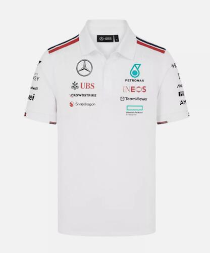 ★送料無料★Mercedes-AMG Official Team Polo Shirt Lewis Hamilton ベンツ オフィシャル ルイス・ハミルトン ポロシャツ ホワイト