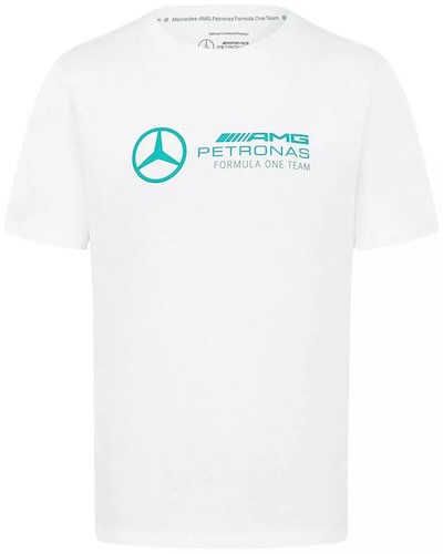 Rakuten - 送料無料 Mercedes-AMG Petronas Logo T-Shirt ベンツ ペトロナス ロゴ Tシャツ 半袖 ホワイト