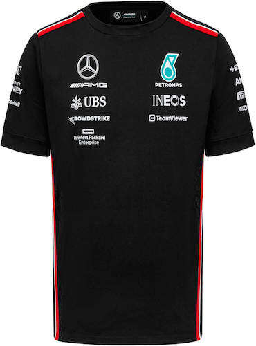 ★送料無料★Mercedes-AMG F1 Official Team T-Shirt ベンツ オフィシャル Tシャツ 半袖 ブラック 2023