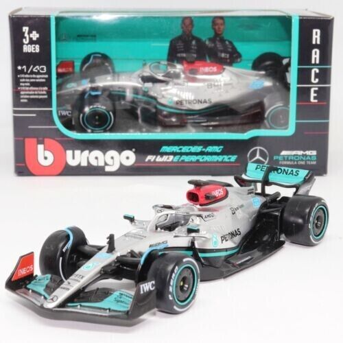 ̵Bburago Mercedes George Russell 63 F1 Model Car Scale 1/43 ֥顼 ٥ 硼å ǥ륫 ߥ˥