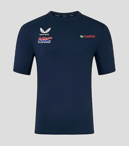 Rakuten - ★送料無料★Honda Racing HRC Team Trainer T-Shirt ホンダ カストロール オフィシャル Tシャツ ネイビー 半袖