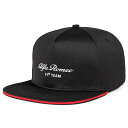 ★送料無料★Alfa Romeo F1 Team Flat Brim Baseball Cap アルファロメオ ロゴ キャップ 帽子 オフィシャル ブラック(4)