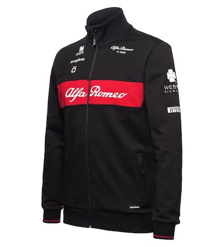★送料無料★Alfa Romeo Racing Full Zip Sweatshirt Jacket アルファロメオ ジップアップジャケット トラックジャケット ブラック アウター