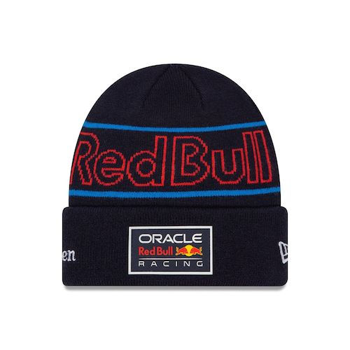 ★送料無料★Red Bull Racing F1 Cuff Beanie Max Verstappen レッドブルー ニットキャップ ボンボン ニ..