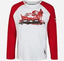 送料無料 Scuderia Ferrari F1 Team Longsleeve T-shirt 1947 フェラーリ ロングスリーブ Tシャツ ロンT 長袖 ホワイト/レッド