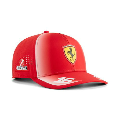 Rakuten - 送料無料 Scuderia Ferrari Charles Leclerc Driver Hat フェラーリ ベースボール キャップ 帽子 レッド シャルル・ルクレール