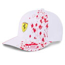 ★送料無料★Scuderia Ferrari Charles Leclerc Cap フェラーリ シャルル ルクレール オフィシャル キャップ 帽子 モナコ ホワイト