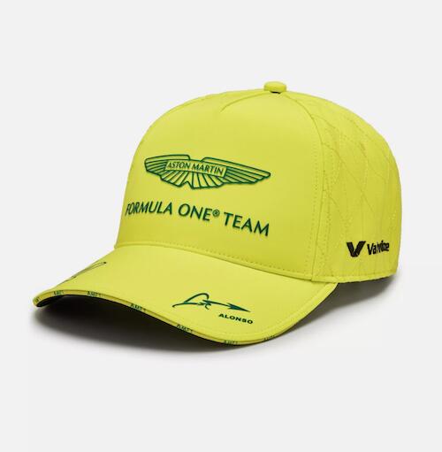 送料無料 Aston Martin F1 Fernando Alonso Team Driver Baseball Cap アストンマーティン ベースボールキャップ 帽子 ライム