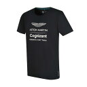 Aston Martin F1 Formula 1 Cognizant Lifestyle Logo T-Shirt アストンマーティン オフィシャル Tシャツ 半袖 ブラック