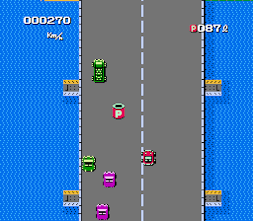 【中古】北米版 ファミコン Bump 'n' Jump NES バーニン ラバー レーシング