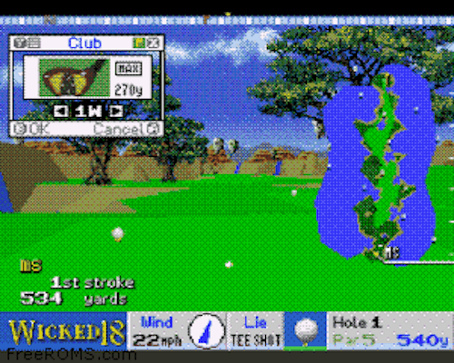 【中古】北米版 スーパーファミコン SNES Wicked 18 Golf ゴルフ