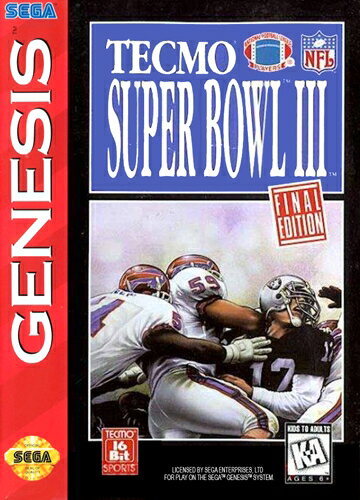 【中古】北米版 海外版 メガドライブ SEGA Tecmo Super Bowl III テクモ スーパーボウル3 セガ ジェネシス GENESIS