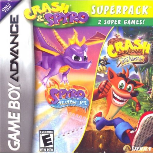 【中古】北米版 GBA Crash & Spyro Superpack Ice / Huge クラッシュ バンディクー & スパイロ ゲームボーイアドバンス