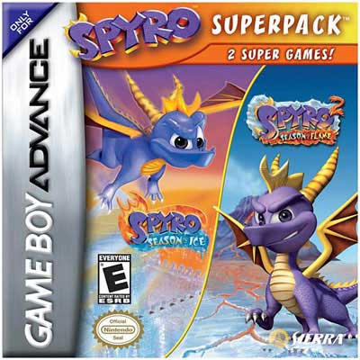 【中古】北米版 GBA Spyro Superpack Season of Ice Flame スパイロ ゲームボーイアドバンス