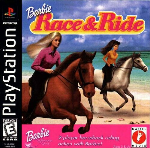 【中古】北米版 海外版 PS1 Playstation 1 プレイステーション Barbie Race & Ride