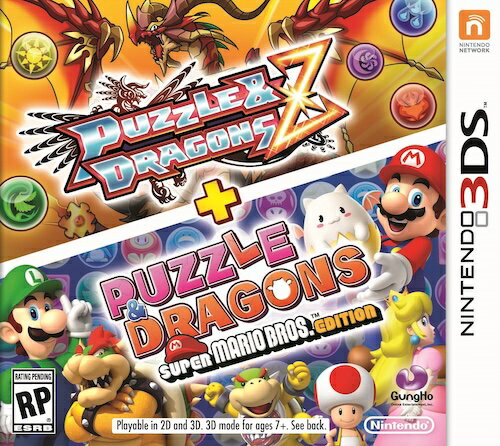【中古】北米版 海外版 Nintendo 3DS Puzzle & Dragons Z + Puzzle & Dragons Super Mario Bros Edition パズル＆ドラゴンズ Z + パズル＆ドラゴンズ スーパーマリオブラザーズ