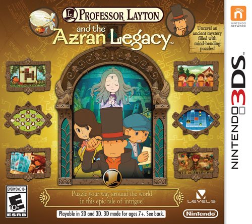 【中古】北米版 海外版 Nintendo 3DS Professor Layton and the Azran Legacy レイトン教授と超文明Aの遺産