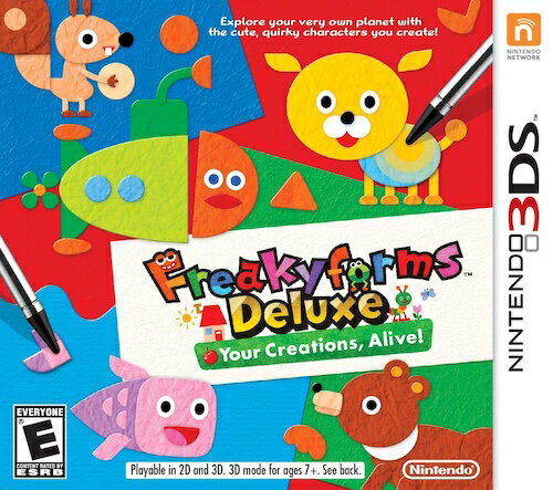 【中古】北米版 海外版 Nintendo 3DS Freakyforms Deluxe Your Creations Alive