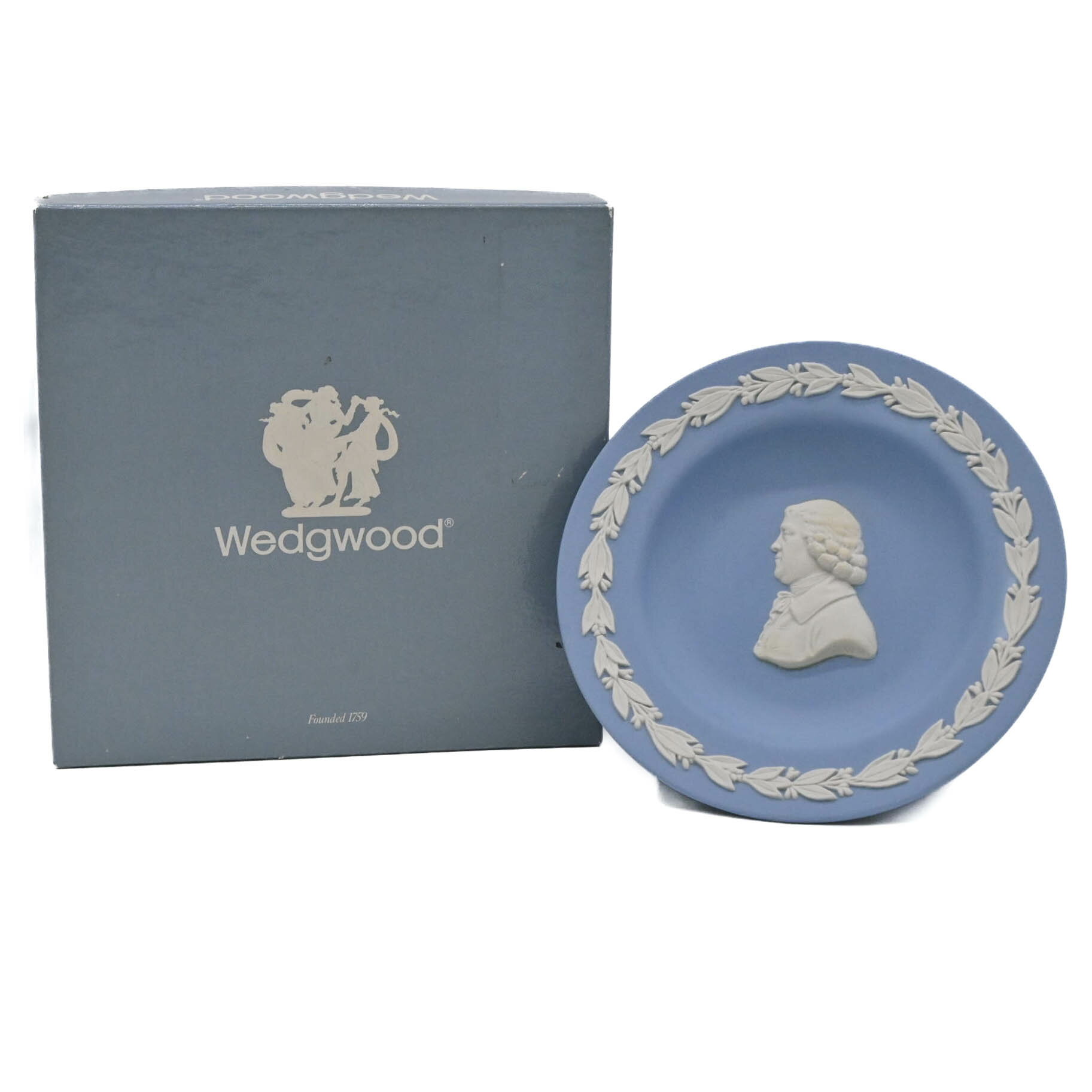 【お値引き】【美品】wedgwood ウェッジウッド 小皿 水色 ジャスパー ライトブルー アクセサリートレイ