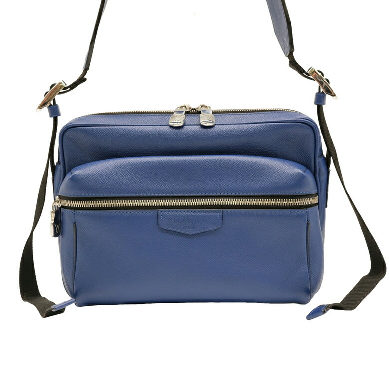 【お値引き】【美品】LOUIS VUITTON ルイヴィトン アウトドア メッセンジャー ボディバッグ タイガ レザー コバルト ブルー M33437(4)
