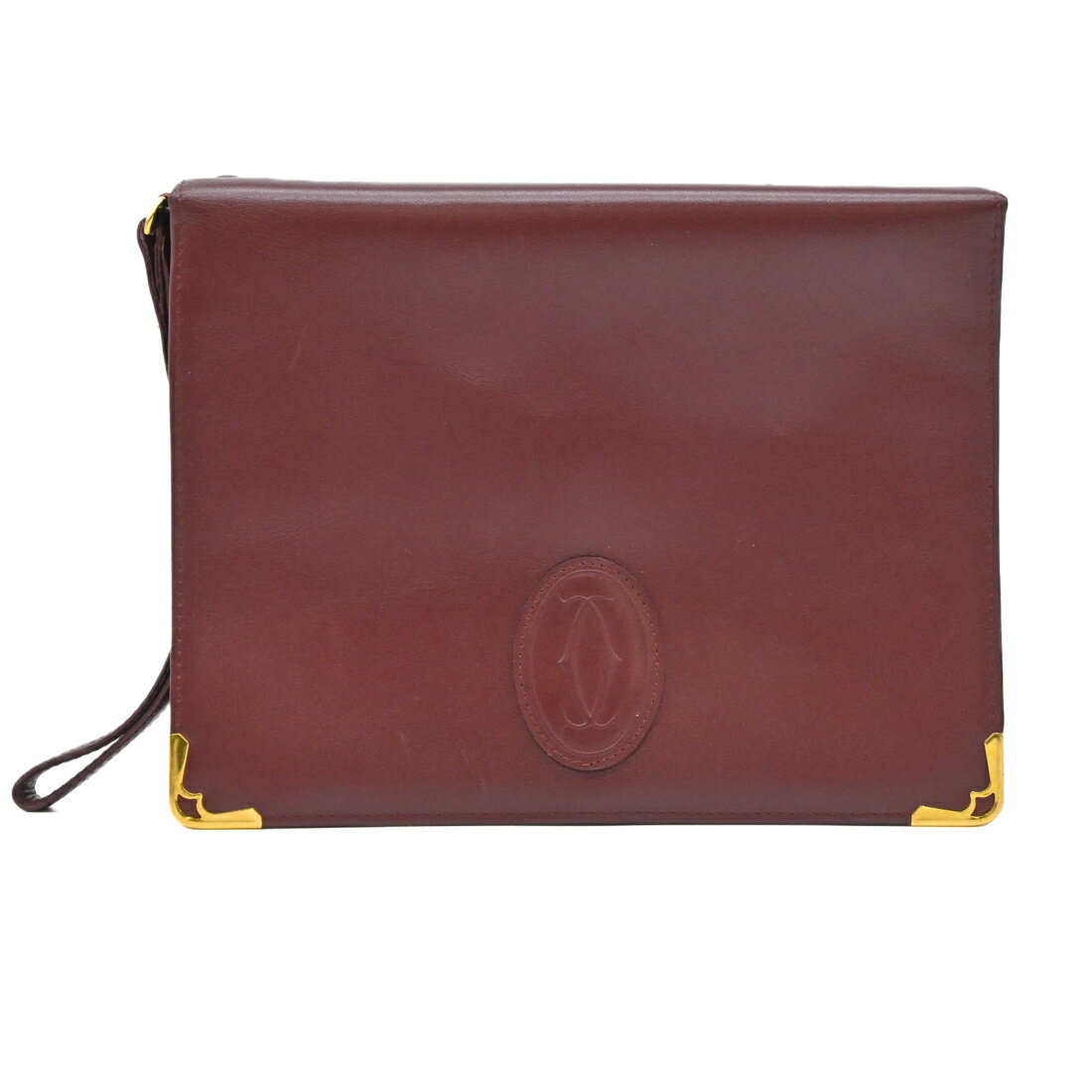 CARTIER - 【お値引き】Cartier カルティエ マストライン セカンドバッグ サブバッグ ボルドー レッド レザー メンズ