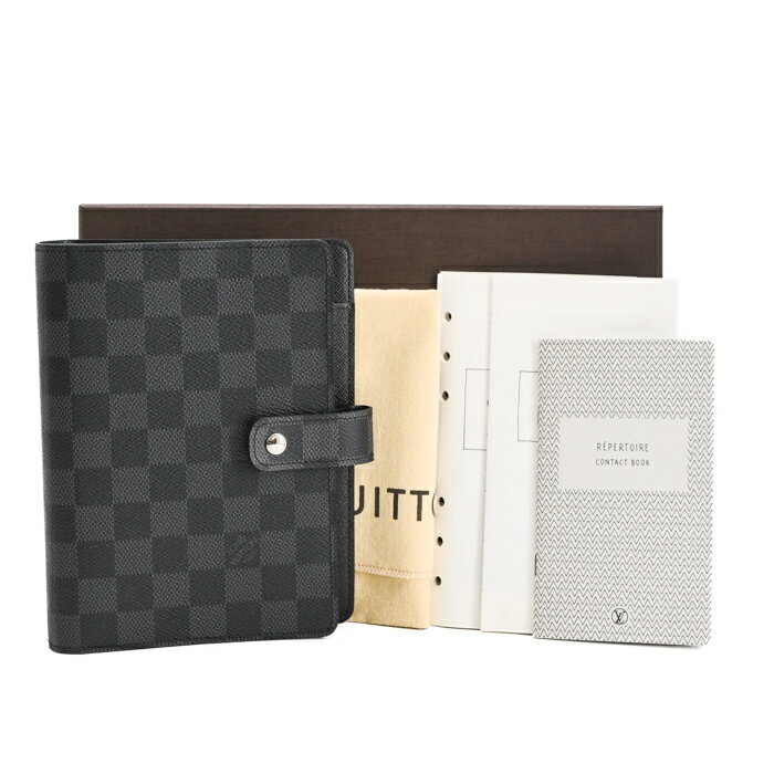 Rakuten - 【美品】LOUIS VUITTON ヴィトン ダミエグラフィット アジェンダMM システム手帳 手帳カバー ブラック 黒 R20242