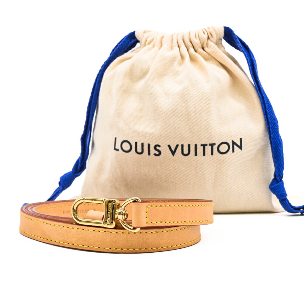【お値引き】LOUIS VUITTON ルイヴィトン ヌメ革 ストラップ ショルダー ブラウン ゴールド金具 120cm メンズ レディース(4)