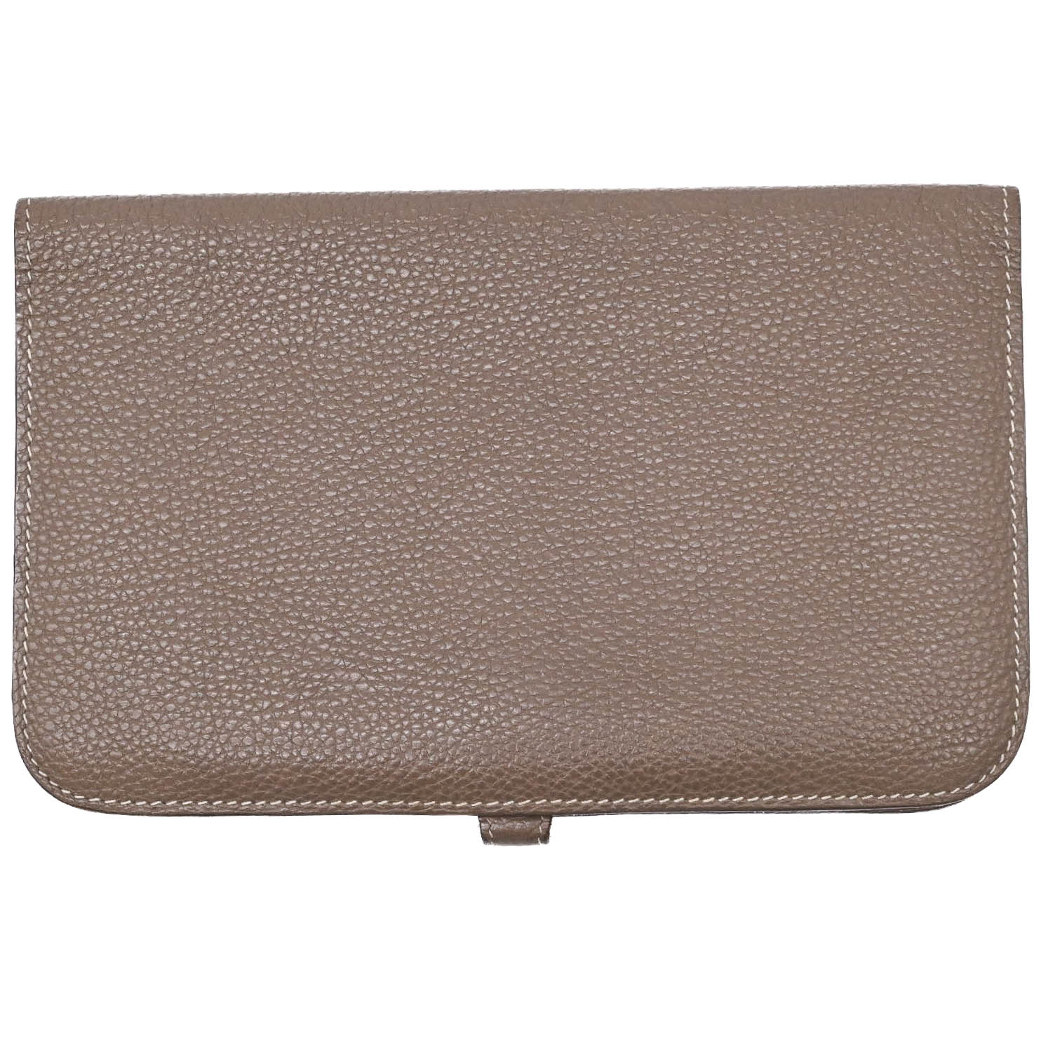 HERMES エルメス ドゴン デュオ GM 長財布 ウォレット トゴ レザー 二つ折り エトゥープ グレージュ #□L