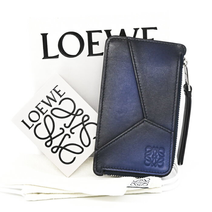 Attache Case - 【美品】LOEWE ロエベ パズル フラグメントケース コインカードポルダー L字ファスナー ブルーグラデーション バクーノカーフスキン C510Z40X15