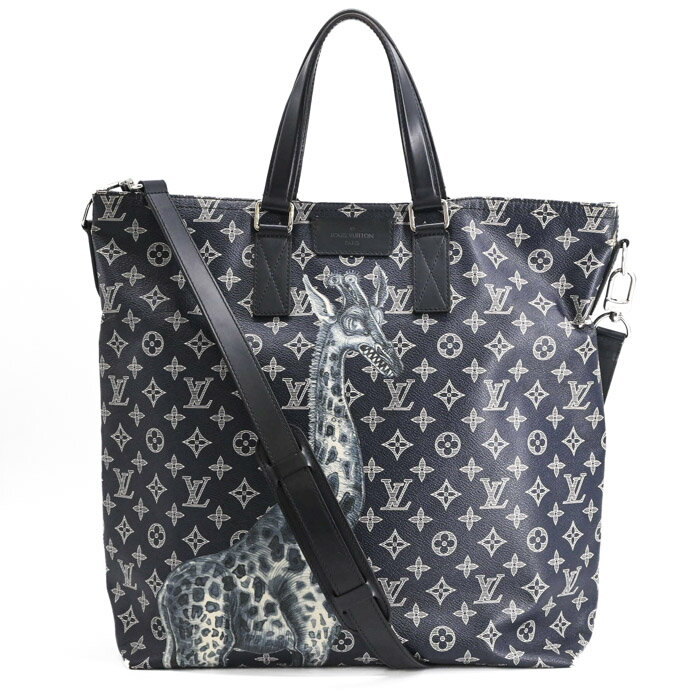 樂天商城 - LOUIS VUITTON ルイヴィトン モノグラムサバンナ ジェイク アンド ディノス チャップマン トートバッグ ショルダーバッグ 2way ユニセックス ネイビー M54127