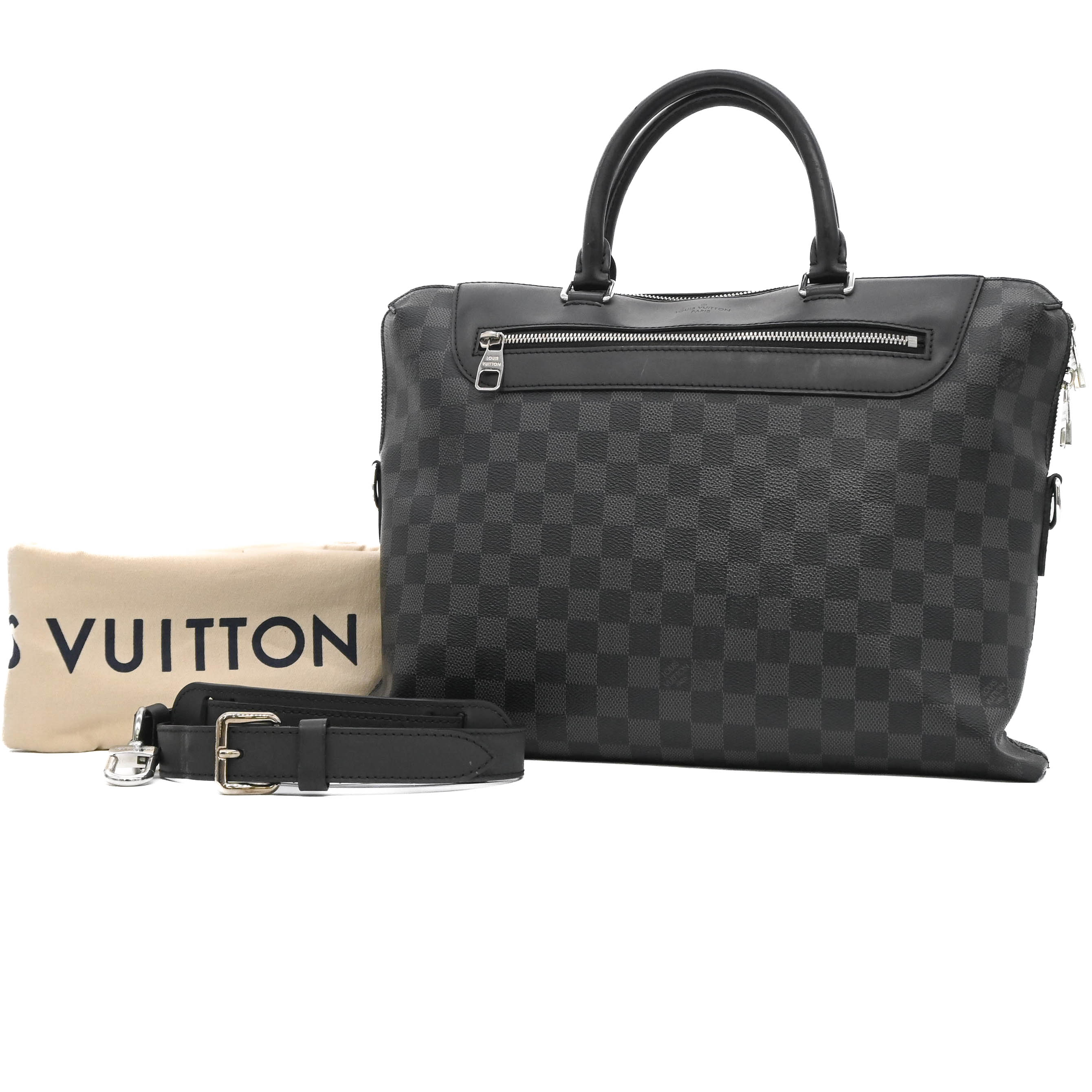 Attache Case - LOUIS VUITTON ヴィトン ダミエグラフィット ポルトドキュマンジュールNM PDJ ビジネスバッグ 書類鞄 ブリーフケース ブラック N48260