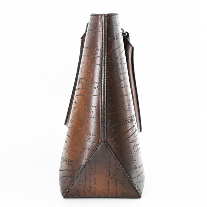 【お値引き】【美品】Berluti ベルルッティ トゥジュール スクリットレザー カリグラフィ メンズ トートバッグ ビジネス トバコ ブラウン 3