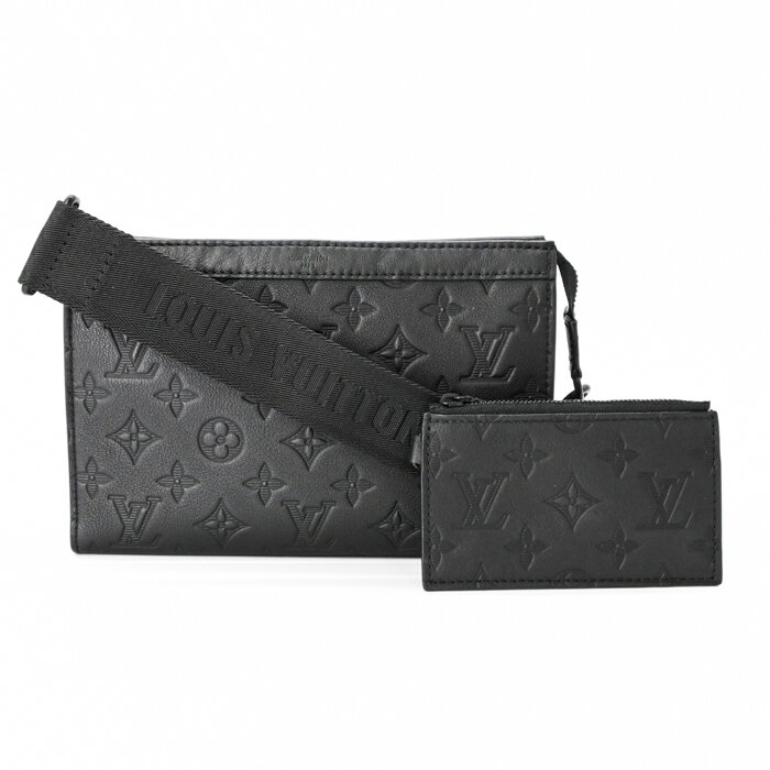 樂天商城 - 【美品】Louis Vuitton ヴィトン モノグラム シャドウ ガストン ウエアラブルウォレット ショルダーバッグ ブラック M81115