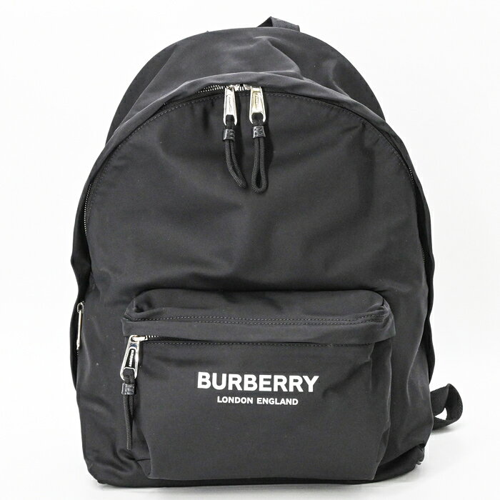 美品 BURBERRY バーバリー ロンドン バックパック リュック JETT ロゴプリント ナイロン メンズ ブラック 黒 シ src2021-10004935 ブランド買取販売SRC サンプル画像2