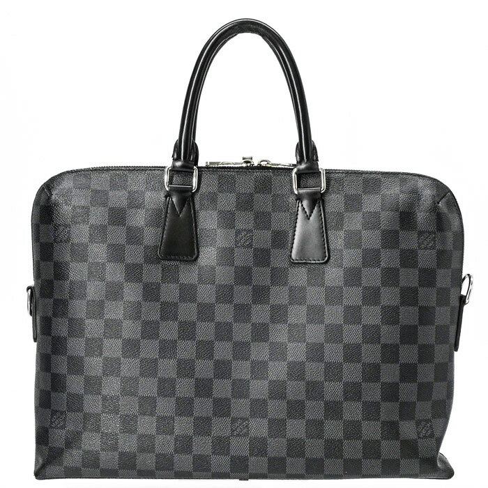 Rakuten - 【お値引き】LOUIS VUITTON ルイヴィトン ダミエグラフィット PDJ ブリーフケース カバン ビジネスバッグ メンズ ブラック N48224 ショルダーストラップ欠品