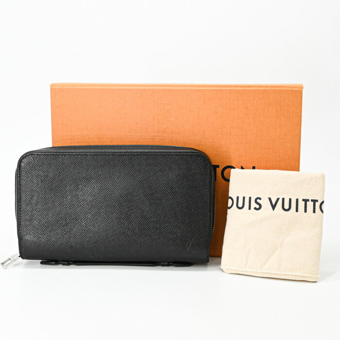 B, C, D, G, J, L, S, T, Z - LOUIS VUITTON ヴィトン タイガ ジッピー XL ラウンドファスナー 2WAY ウォレット 長財布 セカンドバッグ 黒 ブラック M44275