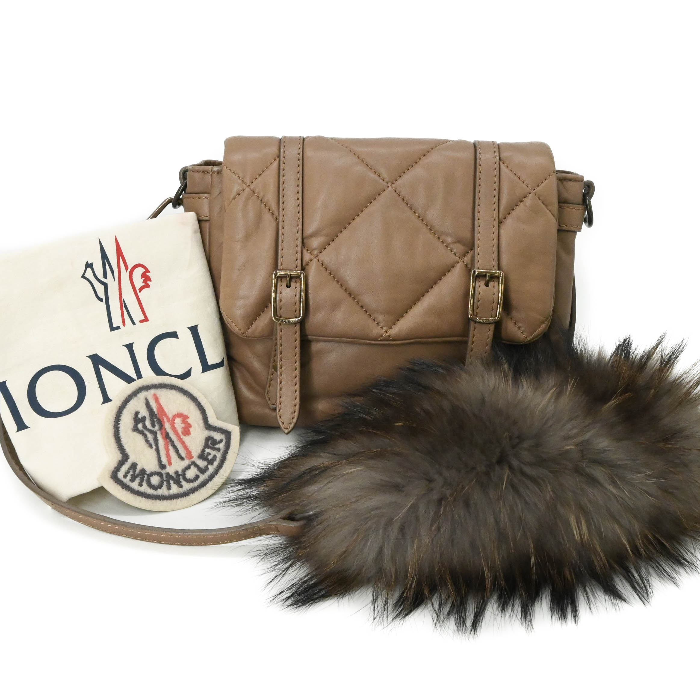 極美品 希少 モンクレール キルティング バニティ ハンドバッグ ポーチ付き MONCLER (モンクレール) ナイロンラケ キルティング ハンドバッグ