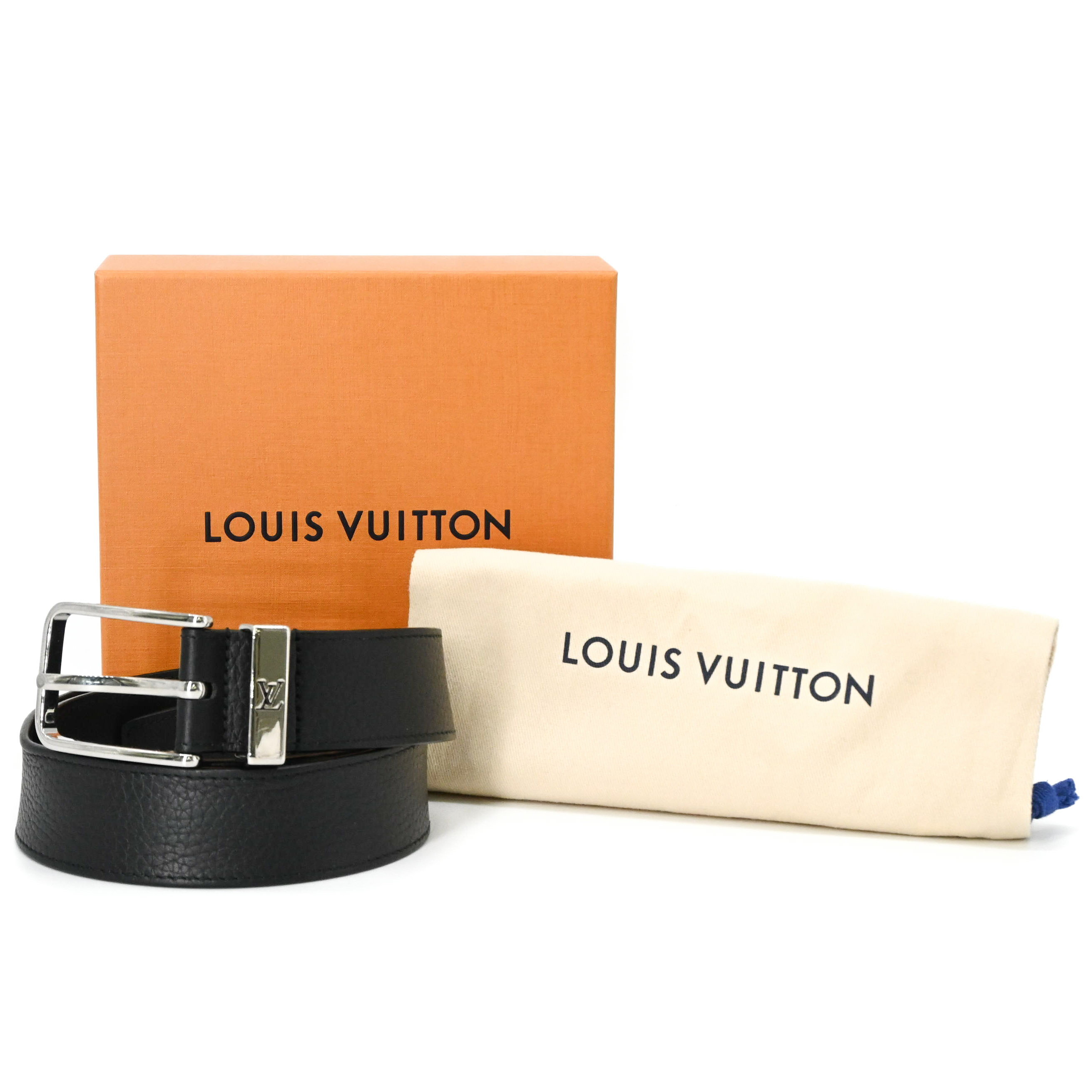LOUIS VUITTON - 【美品】LOUIS VUITTON ヴィトン ベルト・ポンヌフ トリヨンレザー 34MM ブラック 黒 M8202