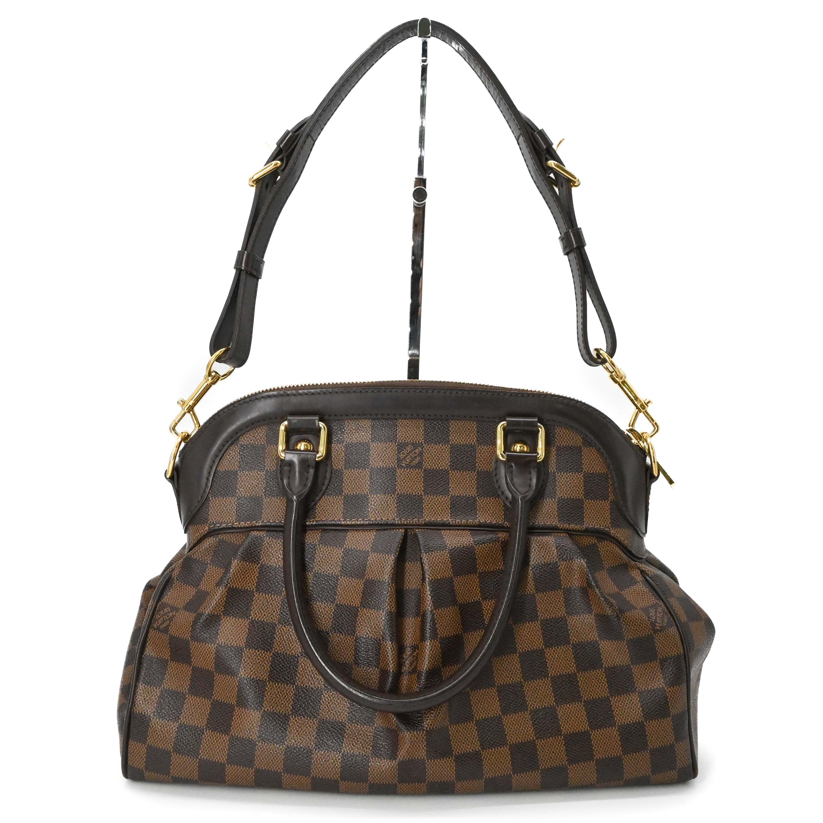 Rakuten - 【美品】LOUIS VUITTON ルイヴィトン トレヴィPM エべヌ ダミエ ブラウン 2WAY ショルダーバッグ ハンドバッグ ブラウン N51997