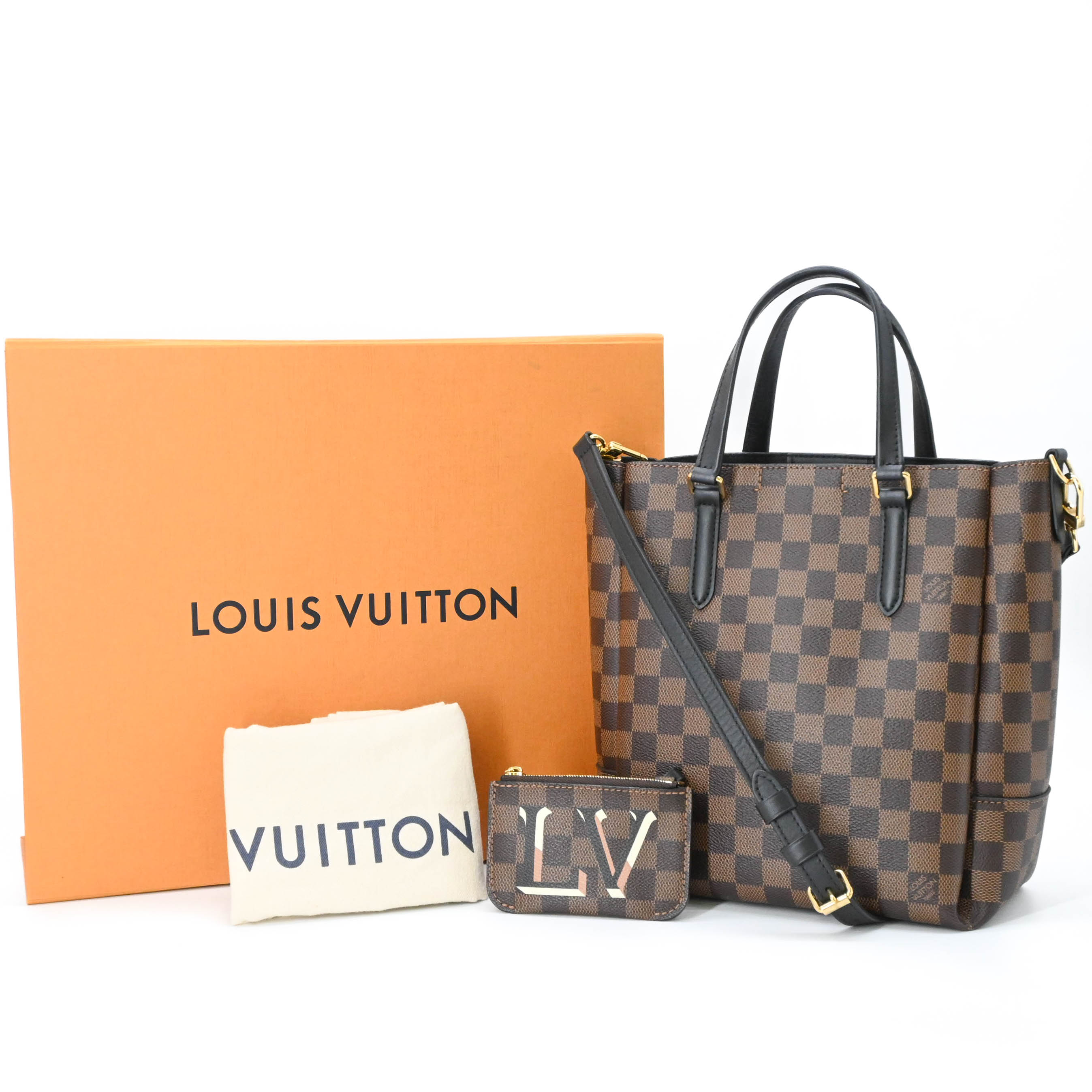 Rakuten - 【美品】LOUIS VUITTON ヴィトン ダミエ ベルモント NV BB ハンドバッグ ショルダー 2WAY レディース ブラウン 茶 N60348