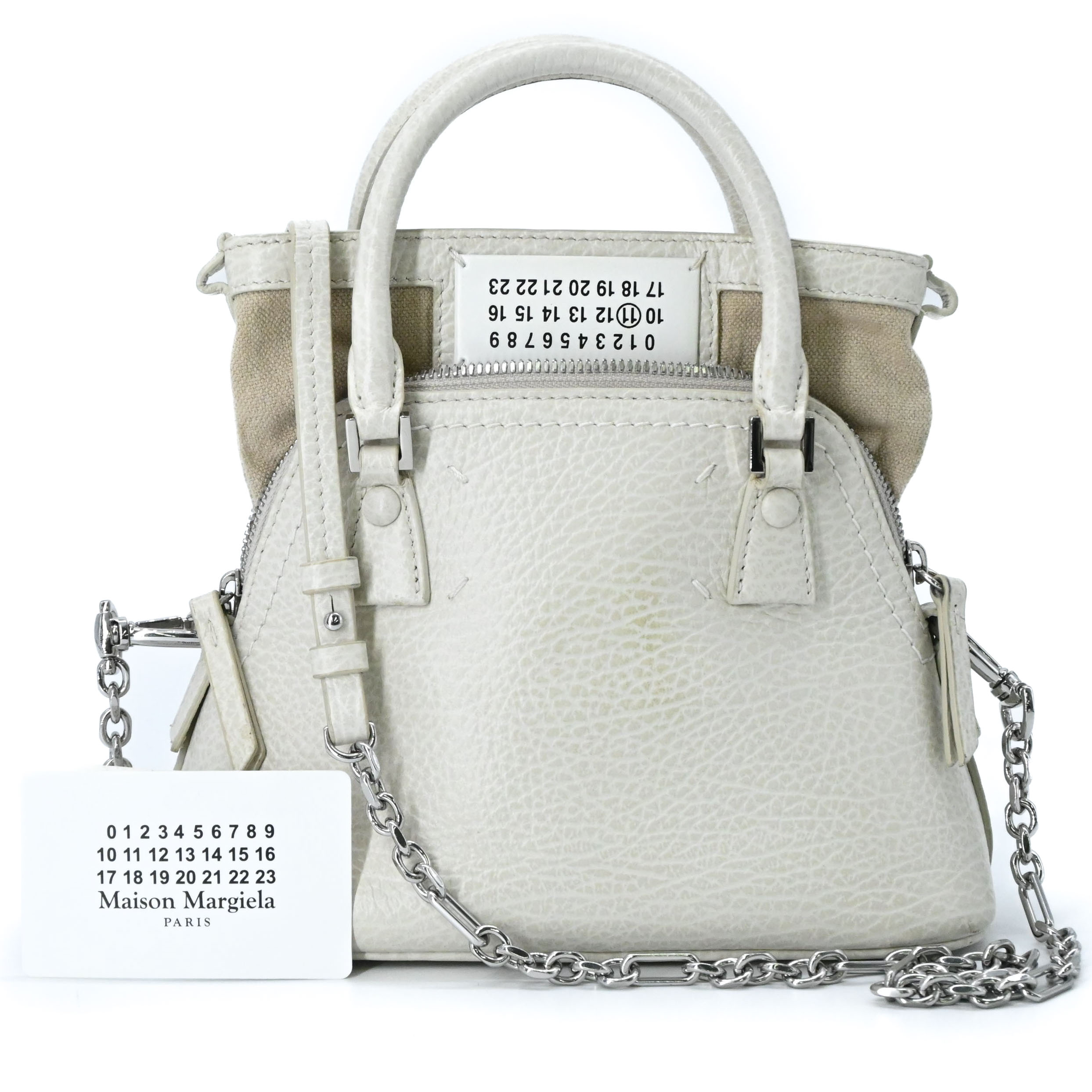 乐天商城 - MAISON MARGIELA メゾン マルジェラ 5AC ベビー マイクロバッグ ハンドバッグ ショルダー ホワイト 白 S56WG0081
