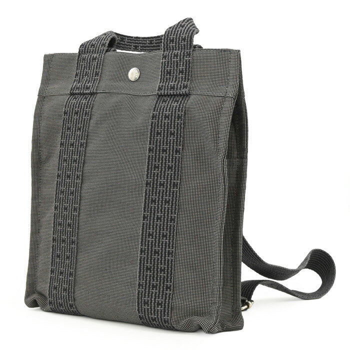 HERMES - 【美品】HERMES エルメス エールライン アド PM 2way キャンバス トート リュックサック バックパック ナイロン ユニセックス グレー ブラック