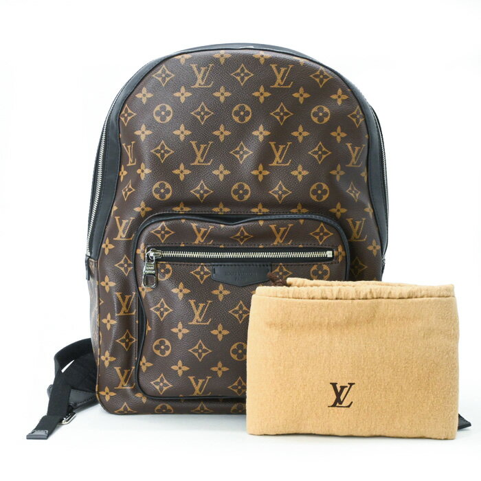 Rakuten - 【美品】LOUIS VUITTON ルイヴィトン ジョッシュ モノグラムマカサー バックパック リュックサック PVC レザー ブラウン 茶 M41530