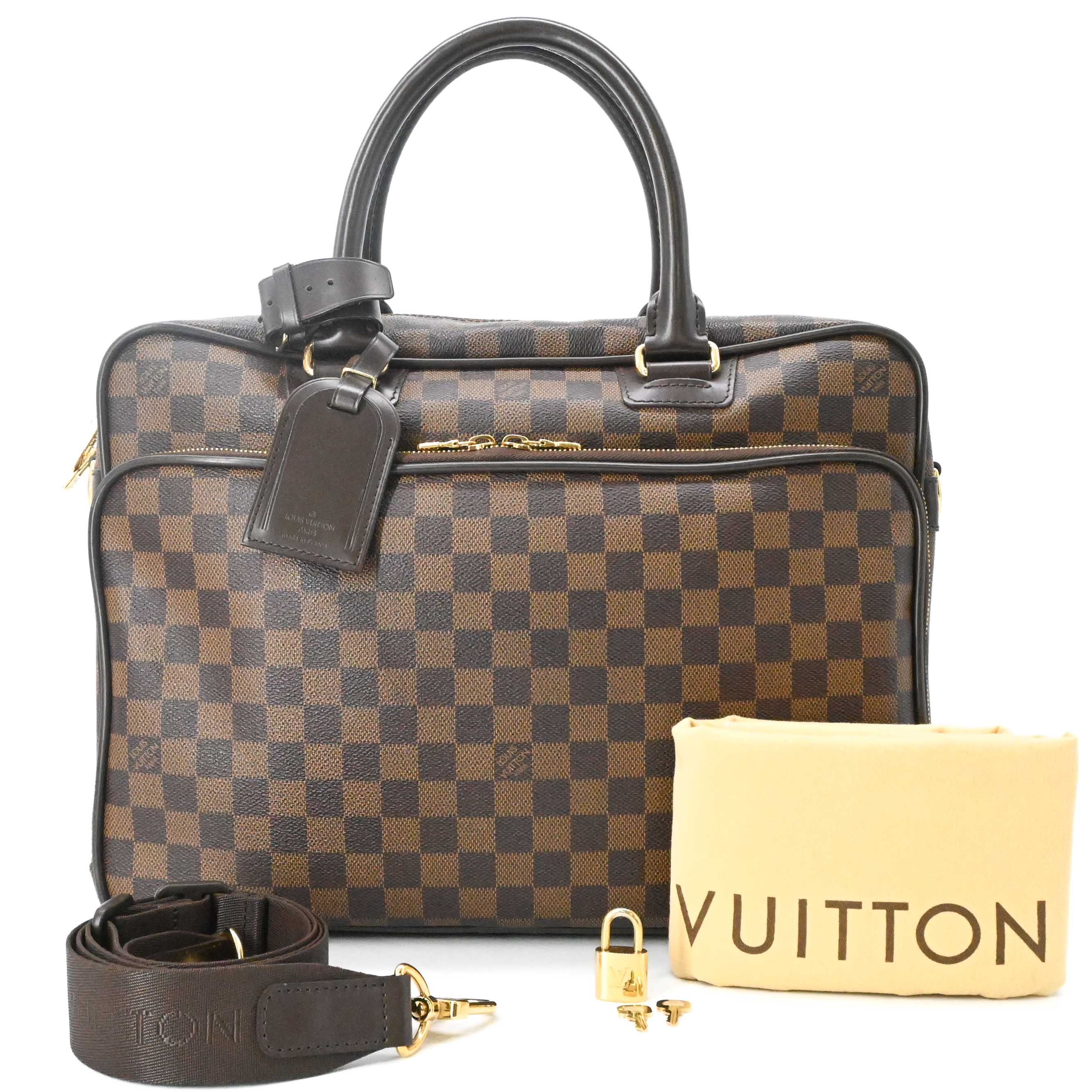 Rakuten - 【未使用品】LOUIS VUITTON ルイヴィトン ダミエ キャンバス イカール ハンドバッグ ビジネスバッグ ショルダーバッグ ブラウン 茶 N23252