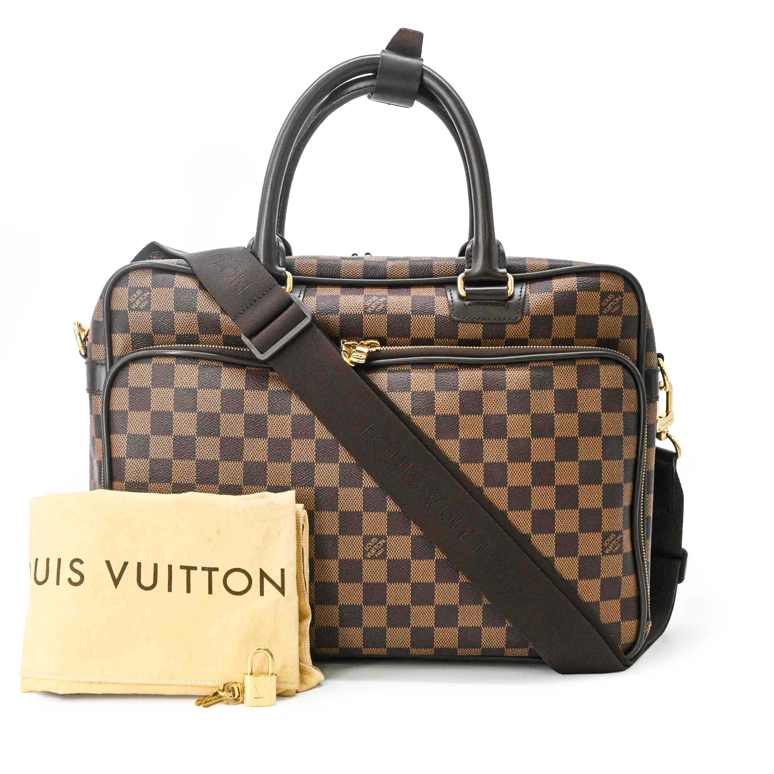 Rakuten - 【未使用品】LOUIS VUITTON ルイヴィトン イカール ダミエ 2way ビジネスバッグ ブリーフケース ショルダー 書類鞄 レザー ブラウン メンズ N23252