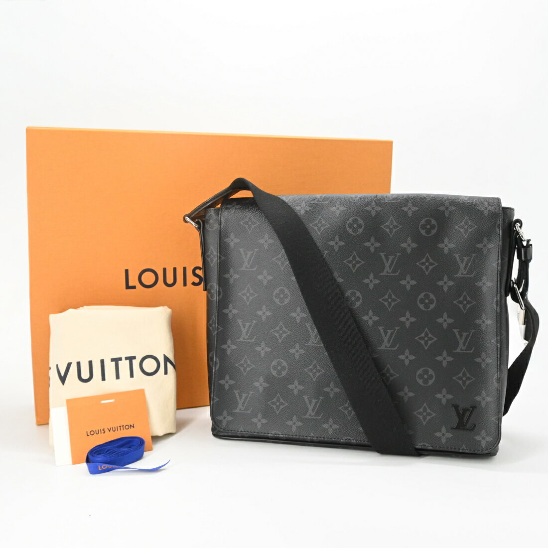 Rakuten - 【美品】LOUIS VUITTON ルイヴィトン ディストリクト MM NM メッセンジャー ショルダー ビジネス モノグラム エクリプス キャンバス ブラック メンズ M44001